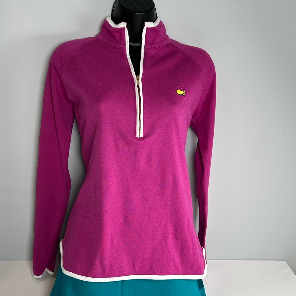 Magnolia Lane Golf Pullover, Barbie-core Pink, 1/4 Zip, 100% Cotton, S